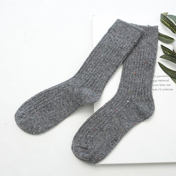 YY-AC343 point curl wool knit socks