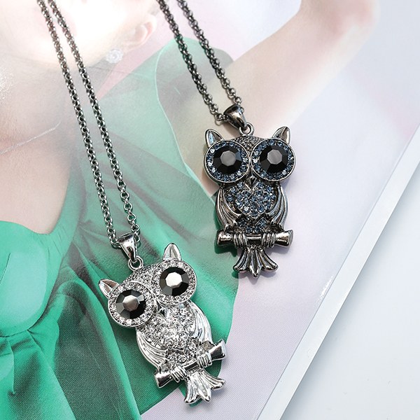 YY-AC384 cubic owl necklace