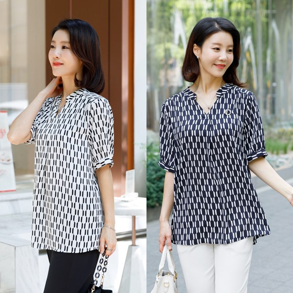 TBB3149 Airy patterned blouse