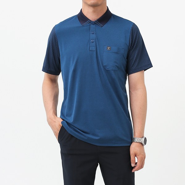 MTS3006 Verom Color Short Sleeve Collar T-shirt