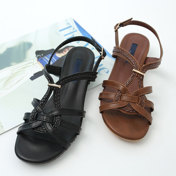 Fisher twisted strap sandals