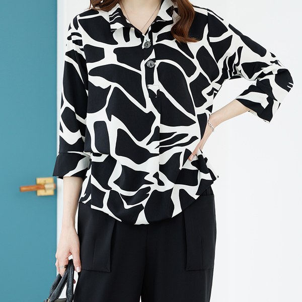 TBC3002_DO Deri leopard print blouse