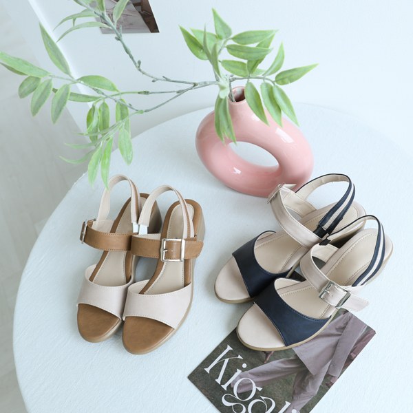 YY-SH476 Kendall color matching wedge sandals