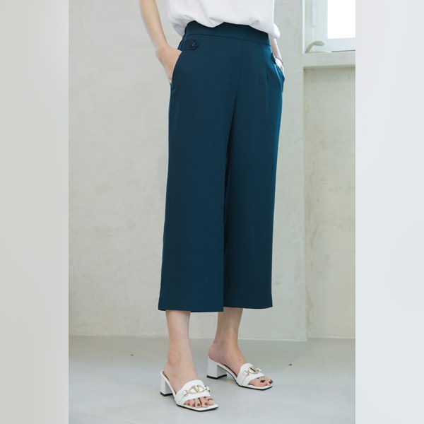 PTC3101 [THE BLACK] Tink Button Wide Pants