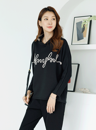 TBC5015 Handle embroidery hooded t-shirt