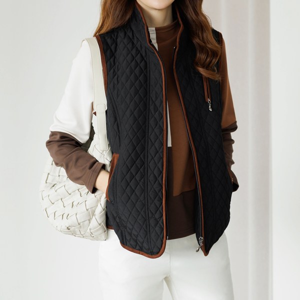 VEC6003 Lowburn quilted color matching vest