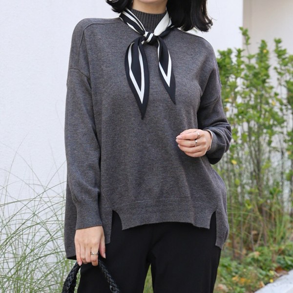 KNC6010 [MADE D] Straight fit knit 4 (Ducoline half-neck knit)