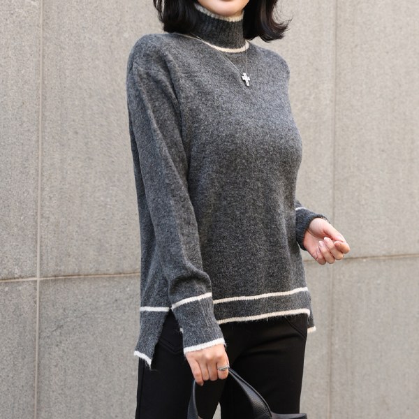 KNC6014 [MADE D] Snap fit knit part 3 (Jerry's color contrast polar knit)