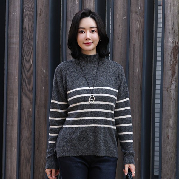 KNC6012 [MADE D] Straight fit knit part 5 (maret half-neck line knit)