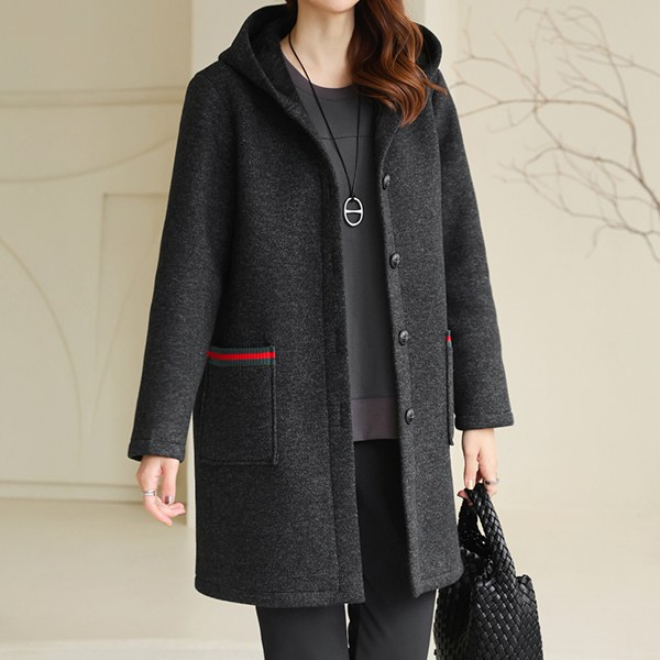OUC6093 Roden hooded coat (lining fur)