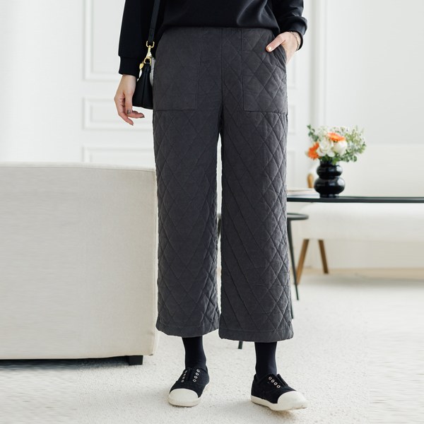 PTB6091 Wide Golden Quilted Pants