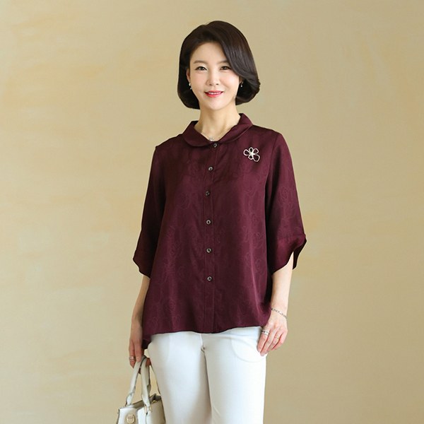 Rose-style fabric dog blouse