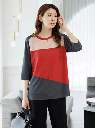 TBD3128_DC Tray color matching short sleeve t-shirt