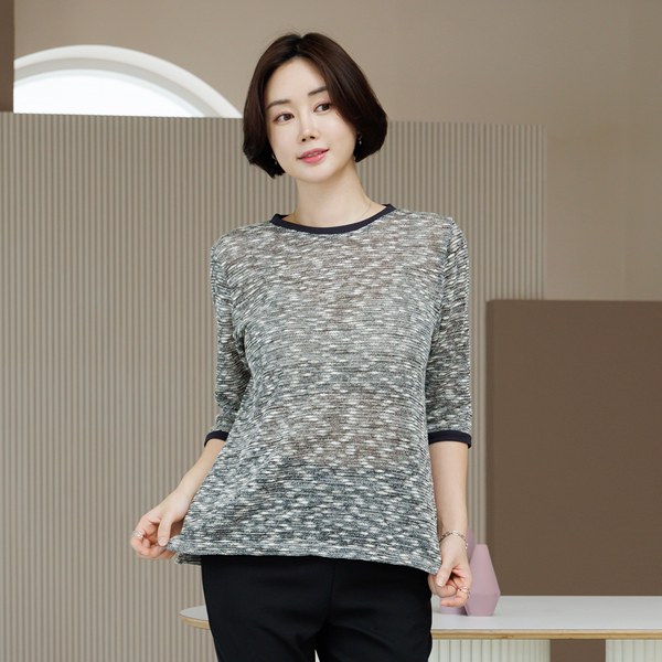 KND3002_DC Lovet 3-quarter knit t-shirt