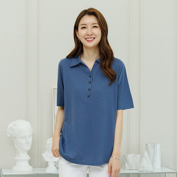 Taty Barn Open Collar T-Shirt TBD3210