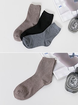 [7Y-AC050] Basic Daily Socks (For Men)