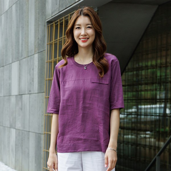 Dirnn linen color matching t-shirt