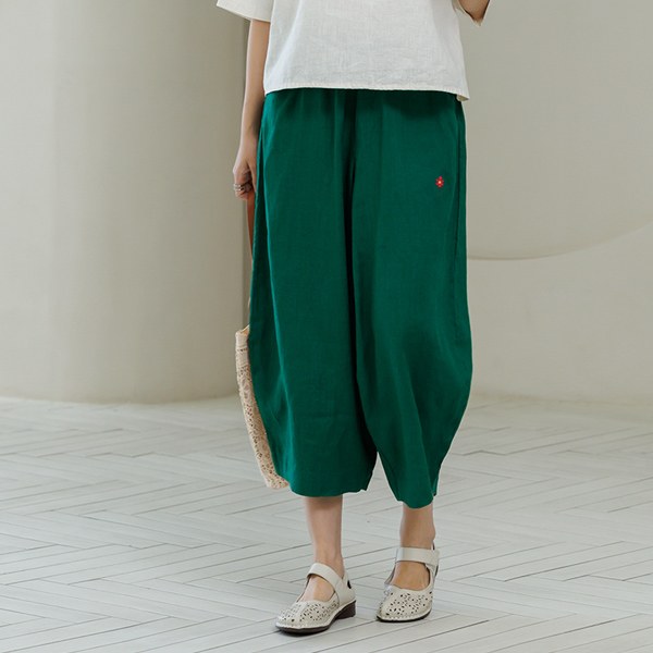 [PREMIUM] Wild flower hemp jar fit pants