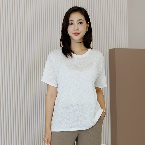 [PREMIUM] Liz Pure Linen T-shirt