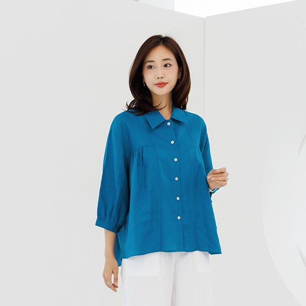 Somi Tulip Linen Blouse