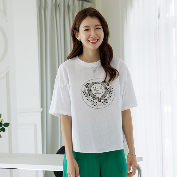 Tonut B pearl linen t-shirt