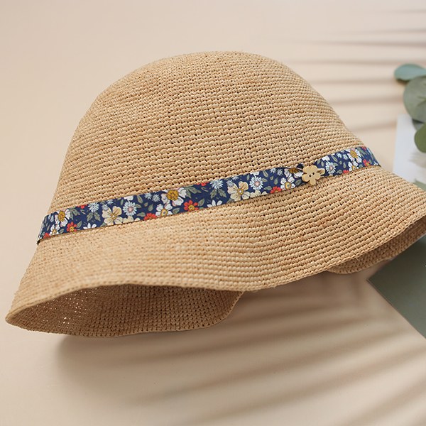 Flower string bucket hat