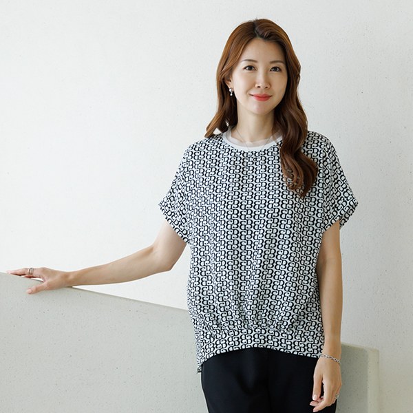 B pattern banding blouse