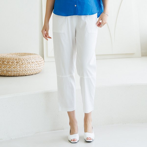 Level linen baggy pants