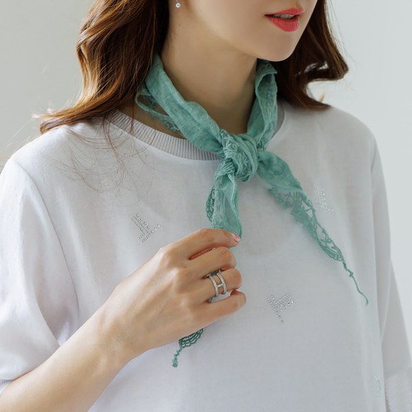 Gani linen lace scarf