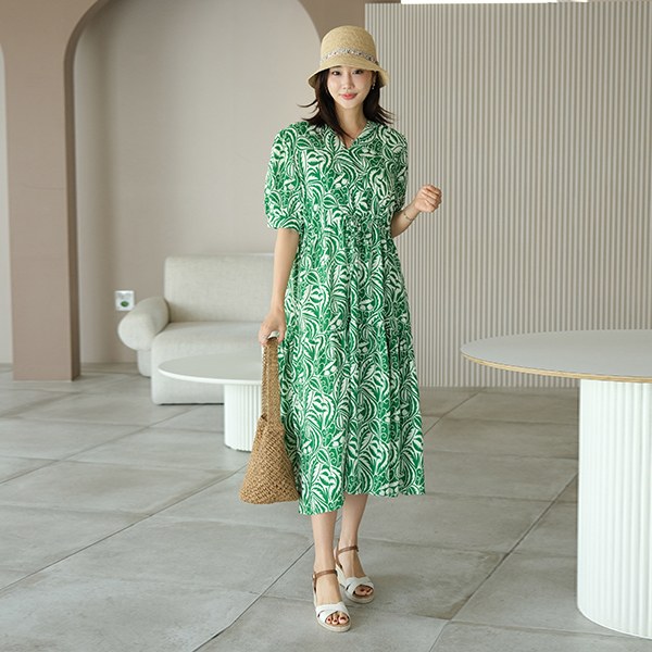 Palm tree string dress OPD3075