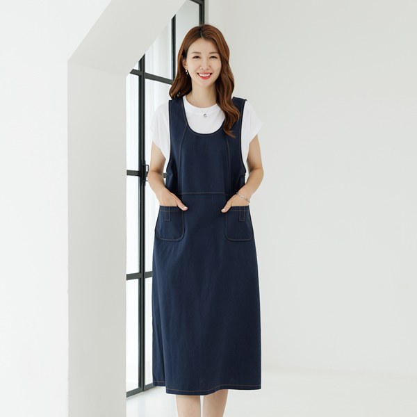 Crew linen pleated dress