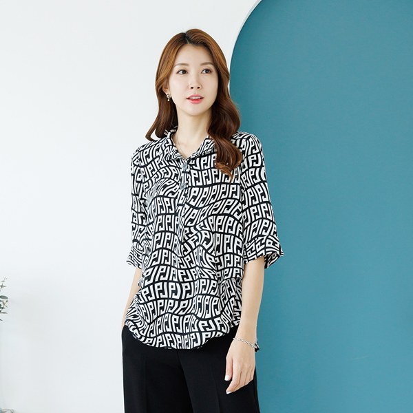 Bode pin tuck half open blouse TBD3582