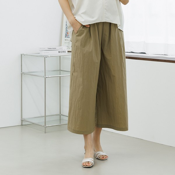 [PRIMIUM] Wooyo pin tuck wide pants PTD3196