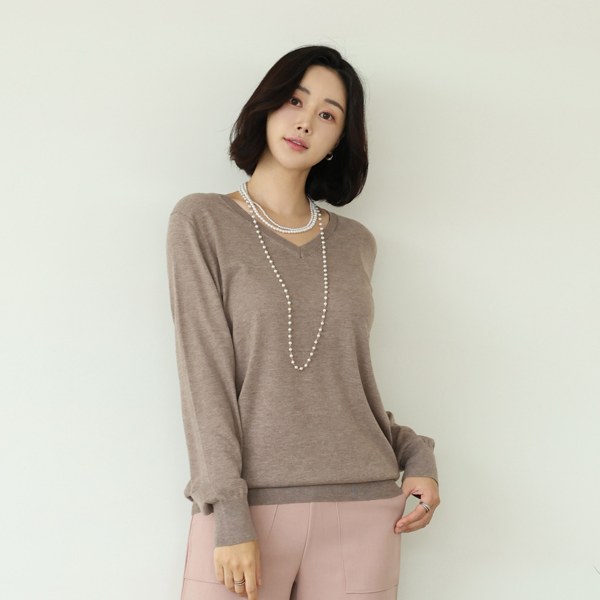 Mary V long sleeve knit KNC4004