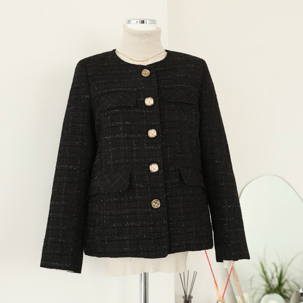 [THE BLACK] Mail tweed jacket OUC4019