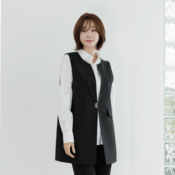 [THE BLACK] Crescent Silver Vest VED4004