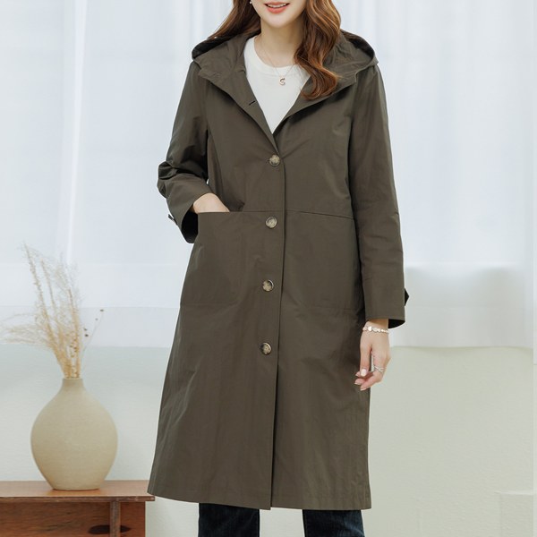 Hooded trench jacket OUD4013