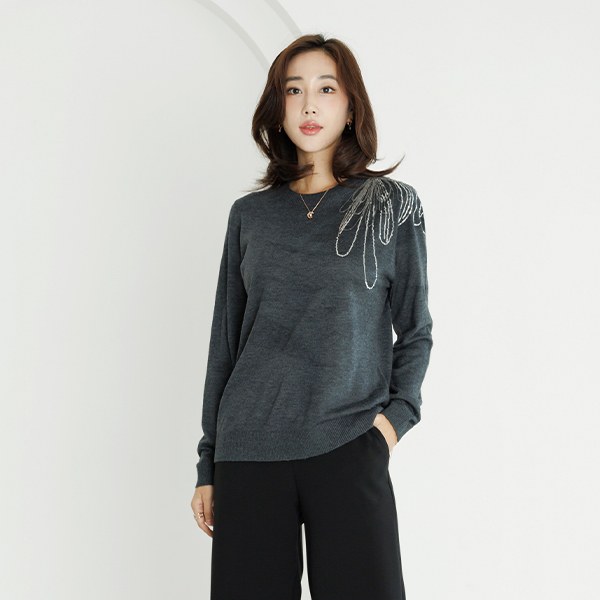 Low Spangle Wool Knit KND4011