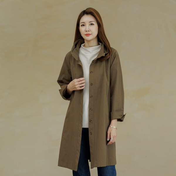 Surfy back button long jacket OUD4022