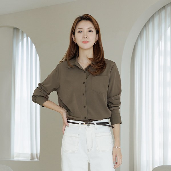 Wrinkle-free pocket collar shirt TBD4068