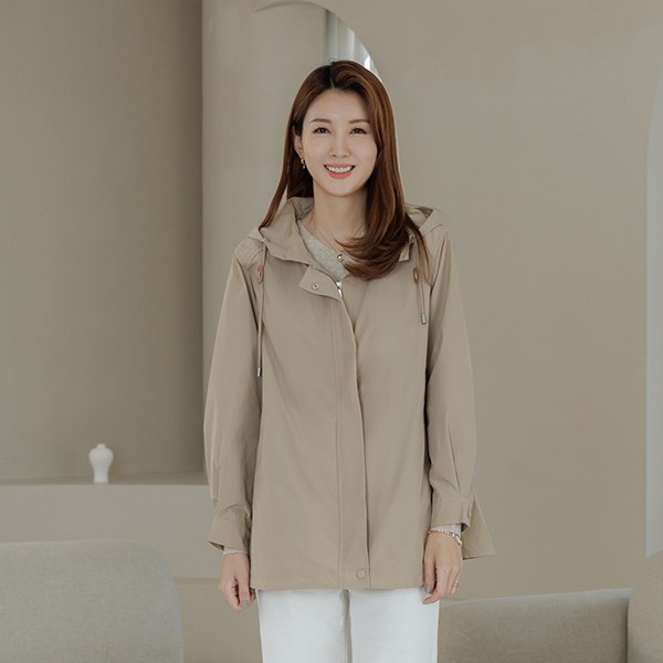 A-line loose fit hooded jumper OUD4038