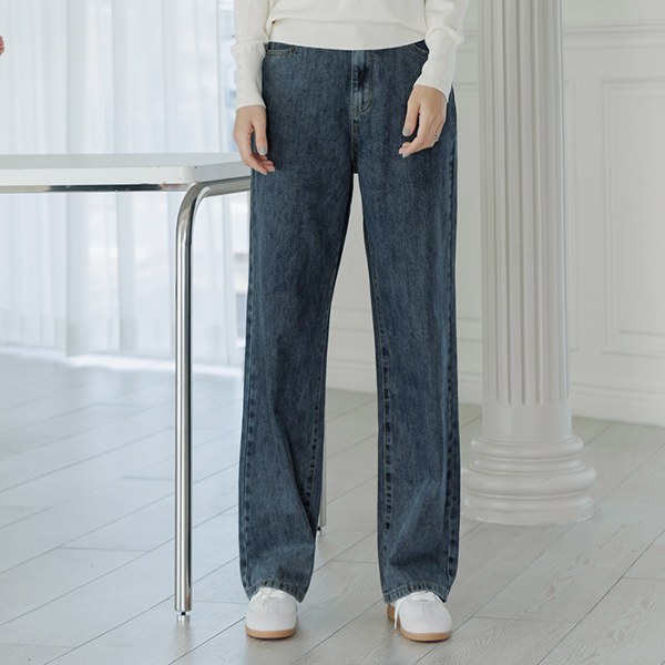 Denim semi-wide pants [Short,BasicVER.] PTD4036