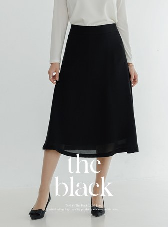 [THE BLACK] Foamed A-line Skirt SKC4002