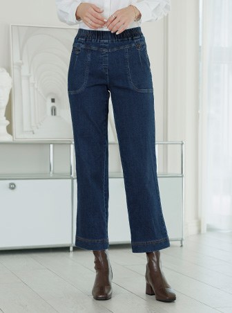 One piece semi-wide denim pants PTD4057