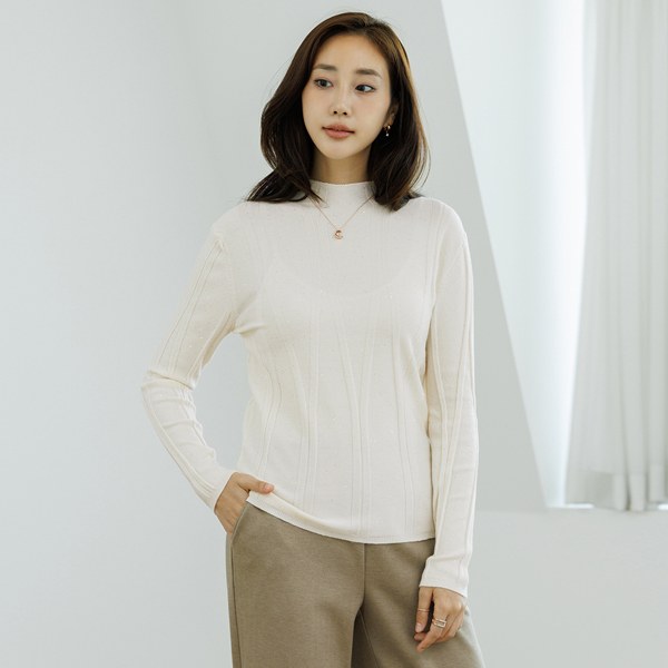 T.C. Spangle Half-Length Knit KND4021