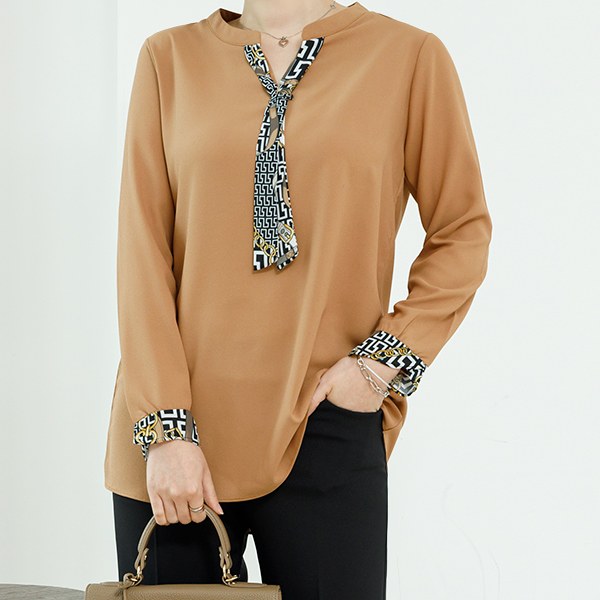 TBB1109_DO Mullen tie blouse