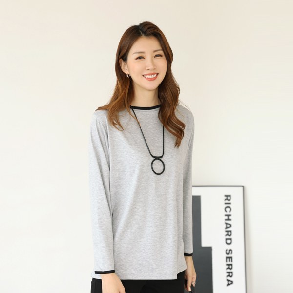 (1+1) Soft color blocking T-shirt TBC4049