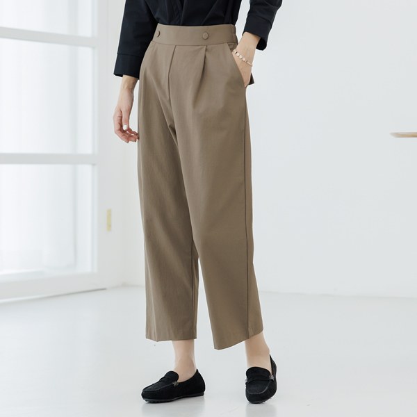 Season pin tuck wide pants PTD5033