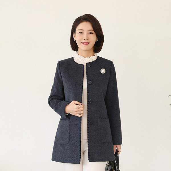 [THE BLACK] Tom V Wool Half Jacket OUC6087