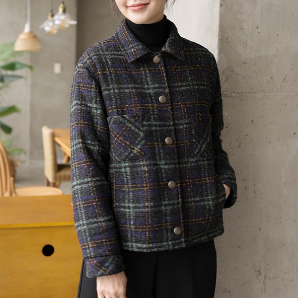 Rich nubuck check jacket OUD6035